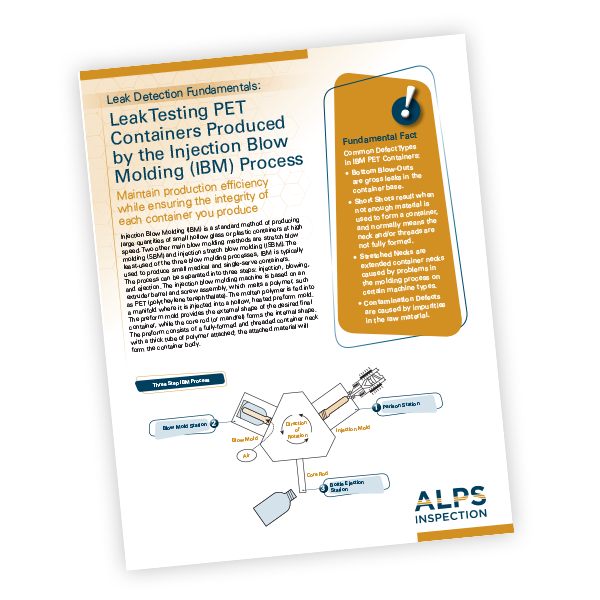 Leak Testing PET Containers Produced by the Injection Blow Molding Process