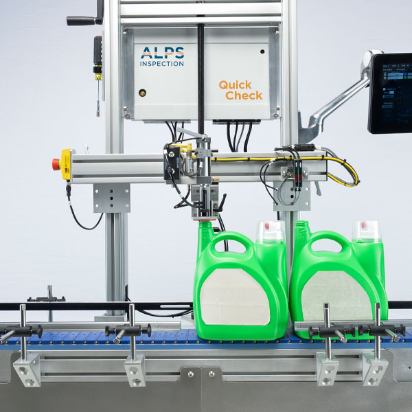 QuickCheck Linear Leak Test with green detergent bottles