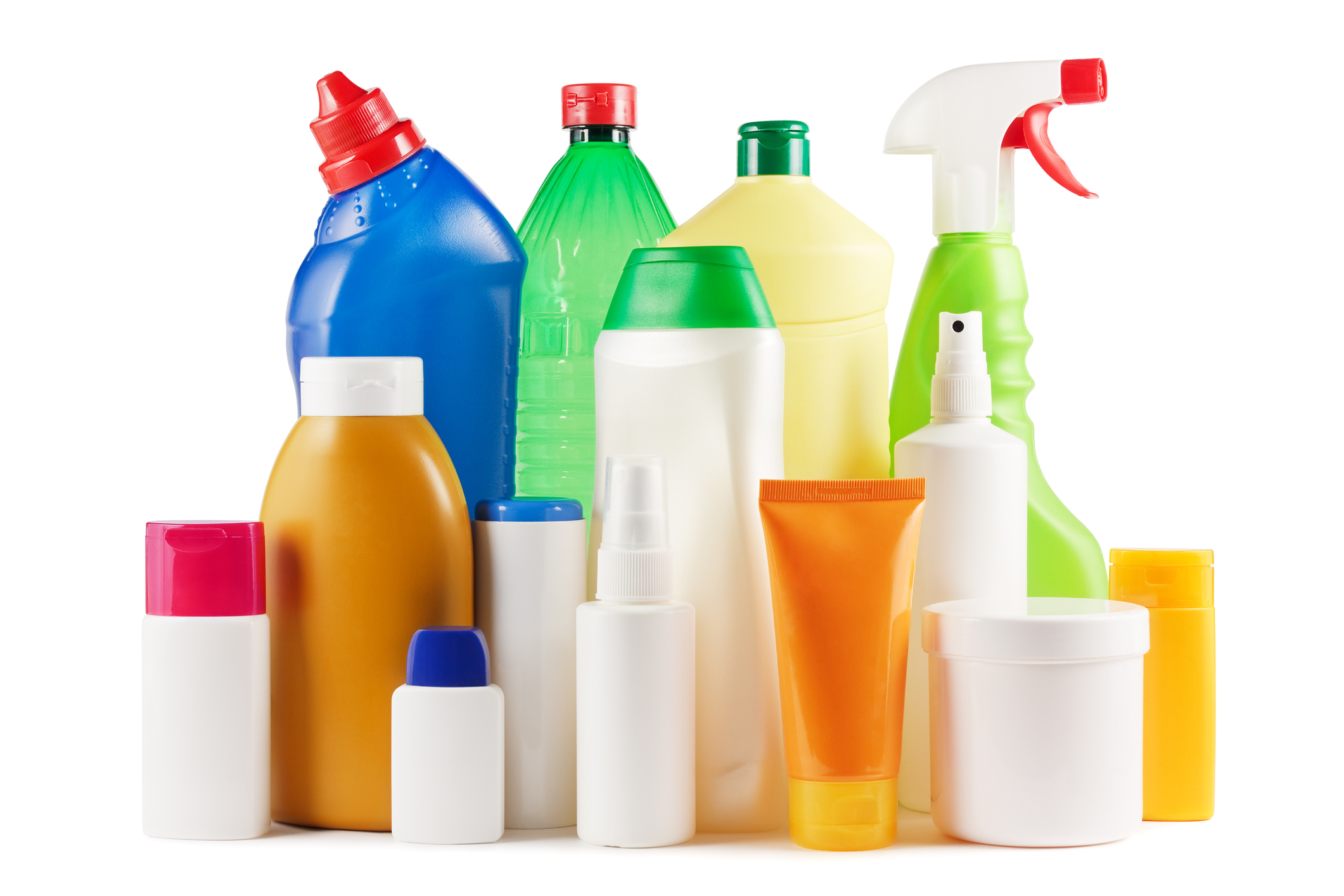 Various PET plastic bottles